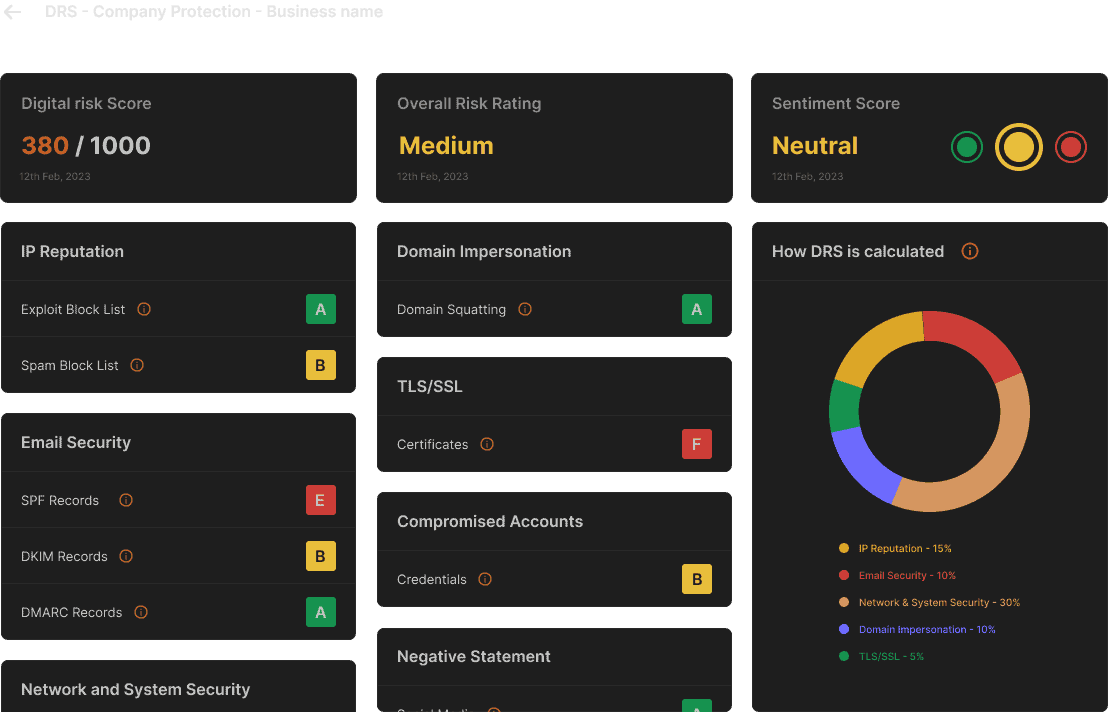 Digital Risk Score overview