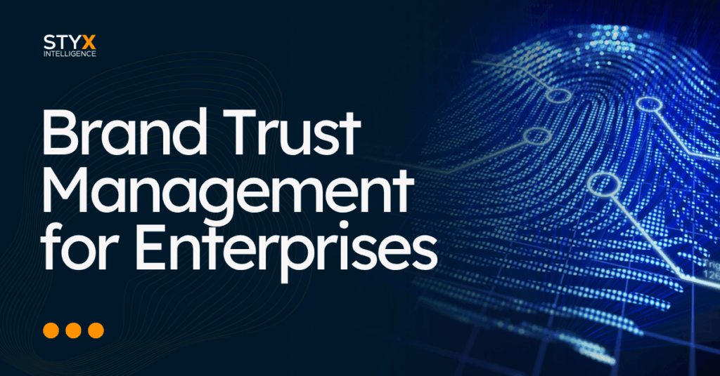 This is the cover image for Brand Trust Management for Enterprises